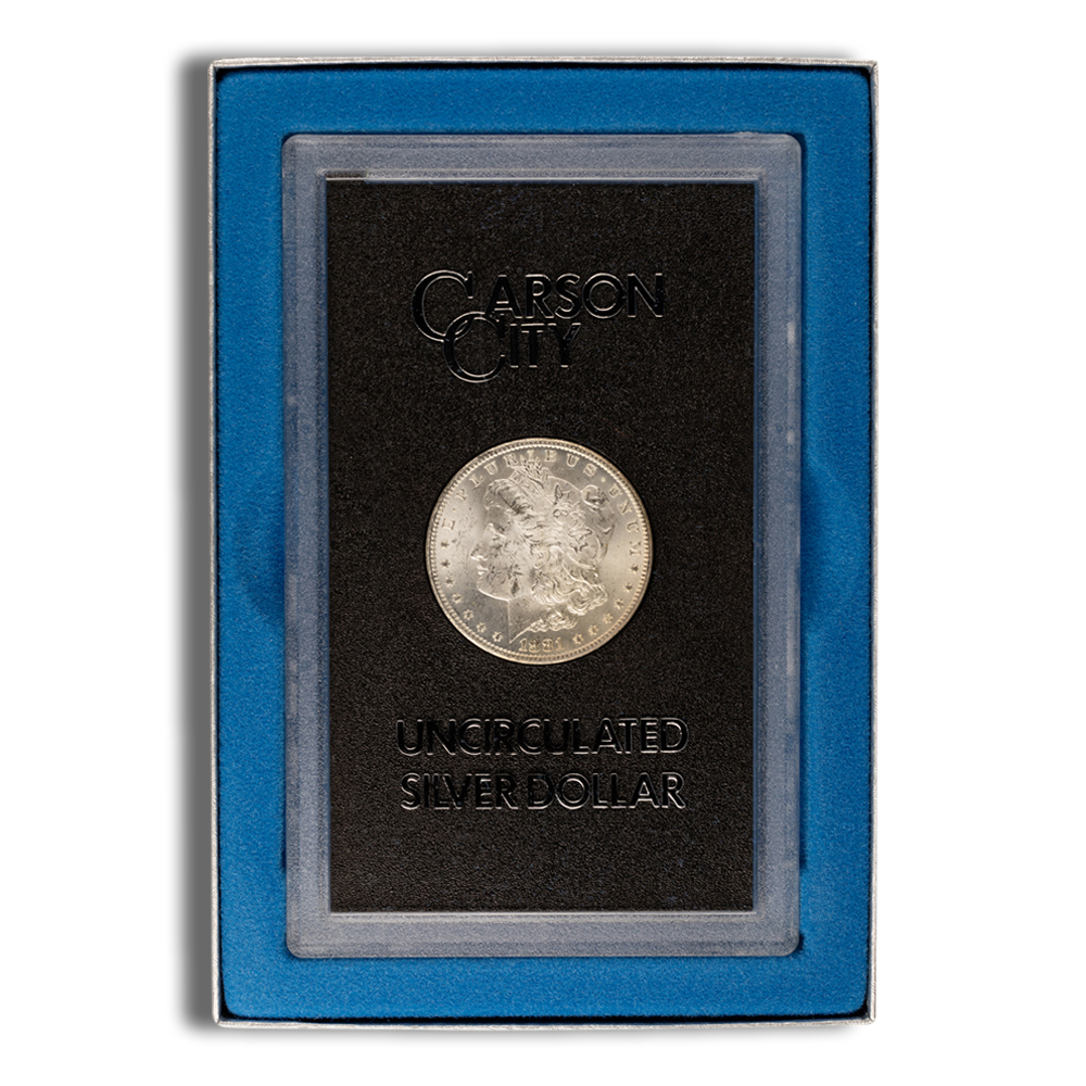 1881-CC GSA Morgan silver dollar in original holder
